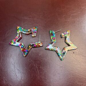 Multicolor Star-Shaped Earrings